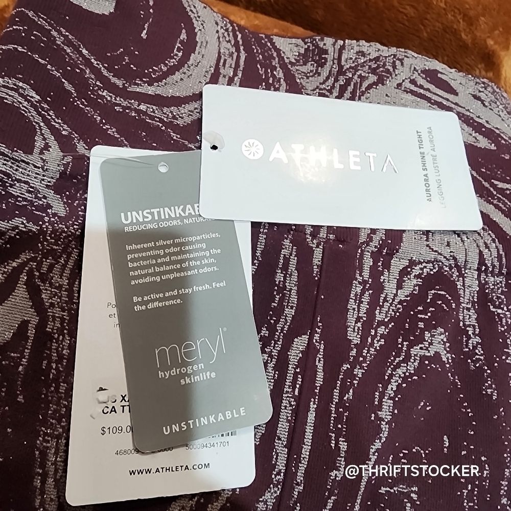 Athleta Aurora shine tight size XXS - Picture 10 of 11